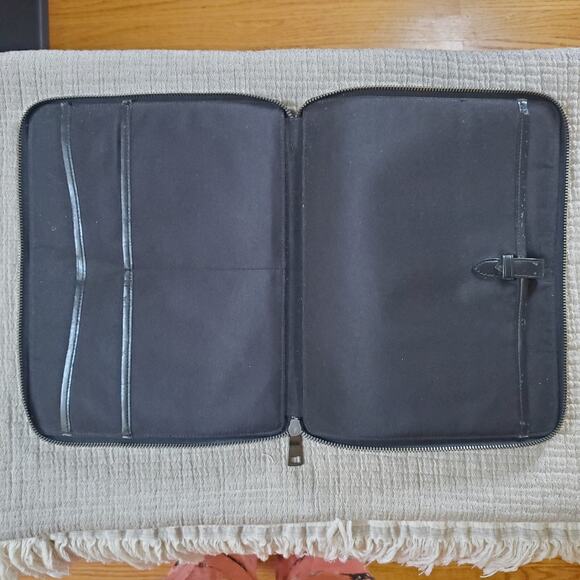 Coach Riley Plaid Red, Black And Tan Zip Around Tablet Case - Picture 6 of 11